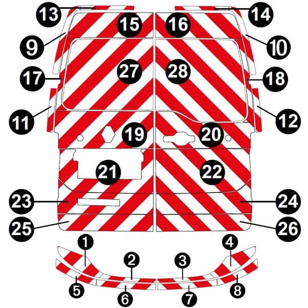 Kit Rouge-Blanc CL. B Total - RENAULT Master H2 Tôlé (2024) – Image 3